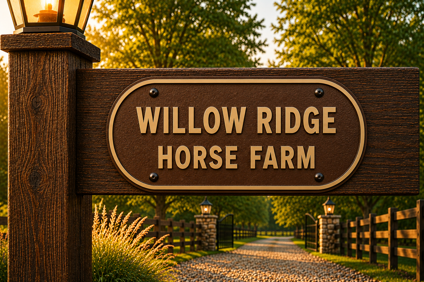 Willow Ridge Custom Estate Sign - 2 Line - 12 x 18