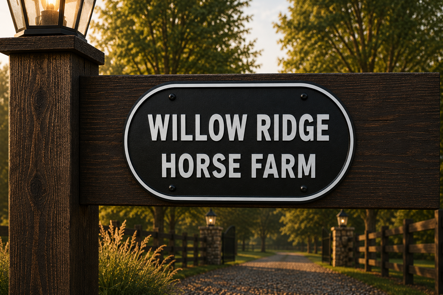 Willow Ridge Custom Estate Sign - 2 Line - 12 x 18
