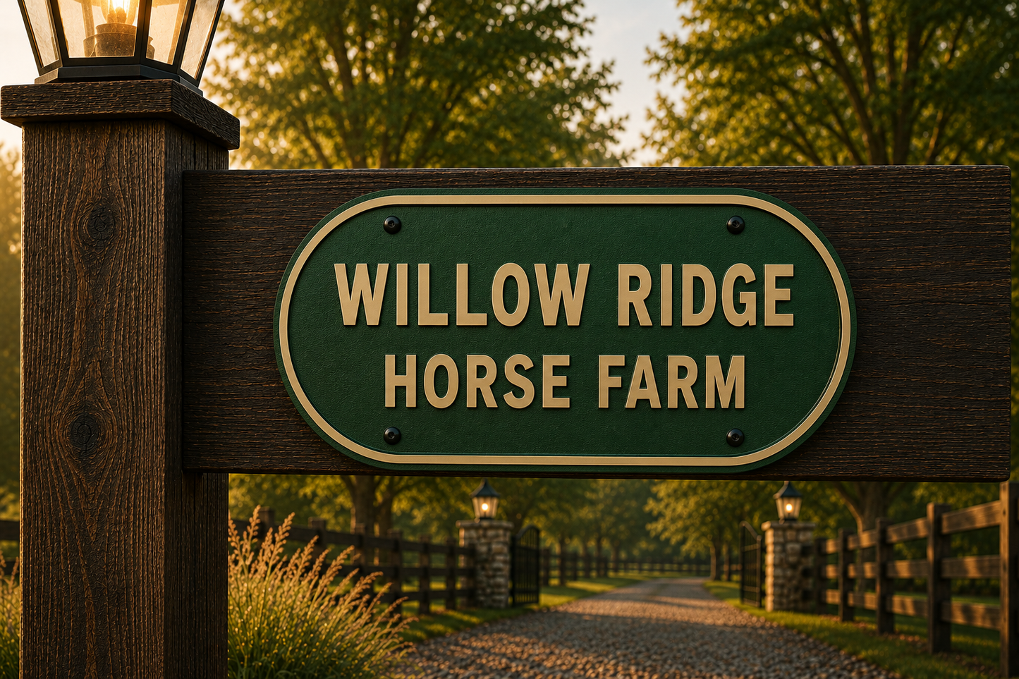 Willow Ridge Custom Estate Sign - 2 Line - 12 x 18