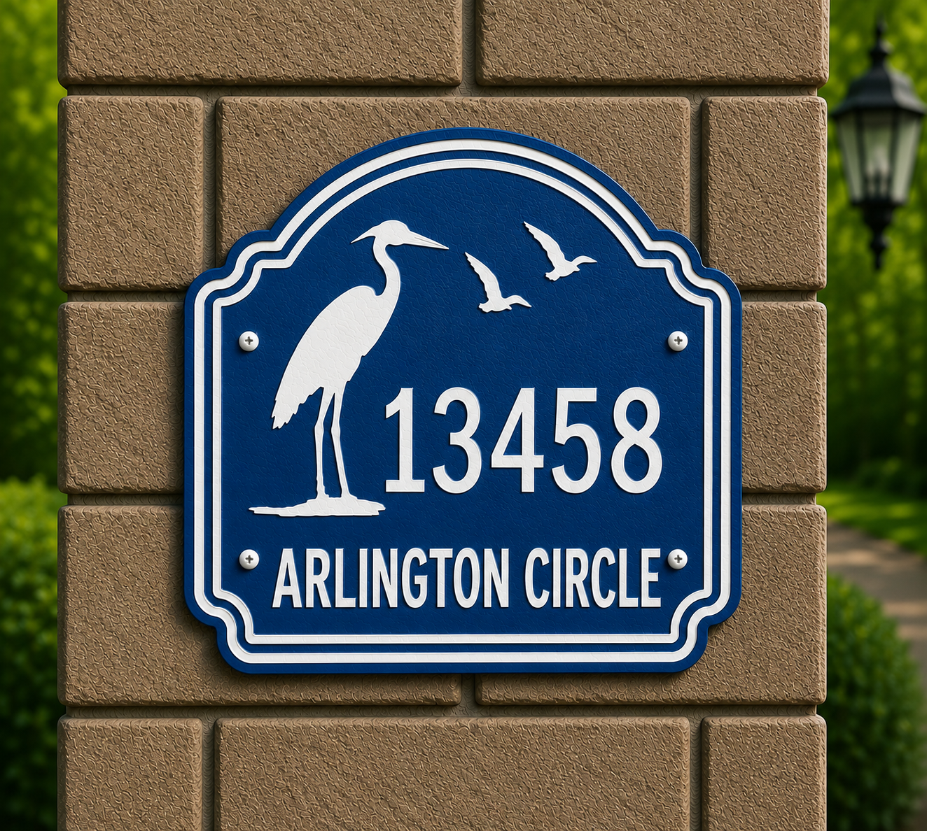 Specialty Address Sign - Heron