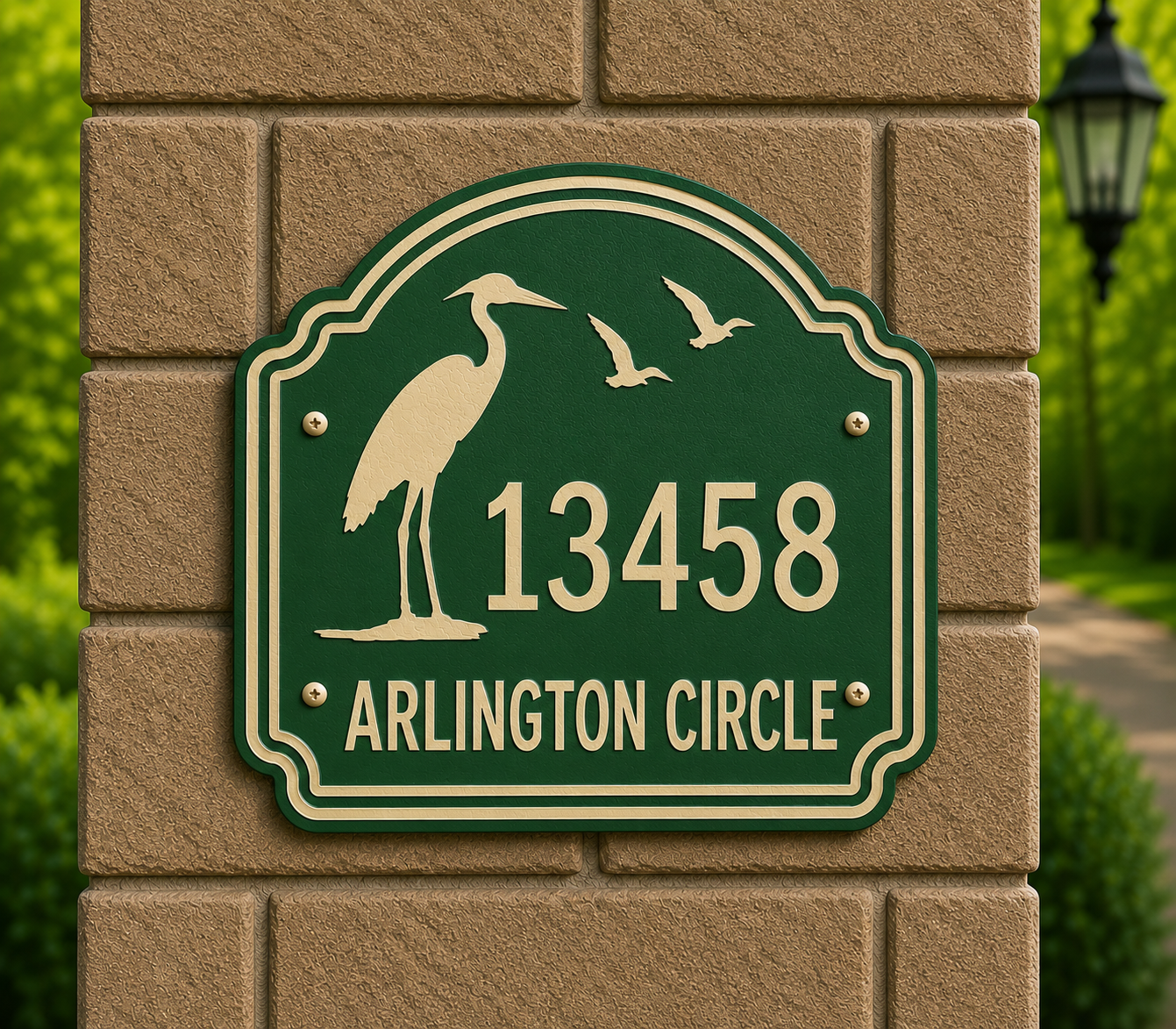 Specialty Address Sign - Heron