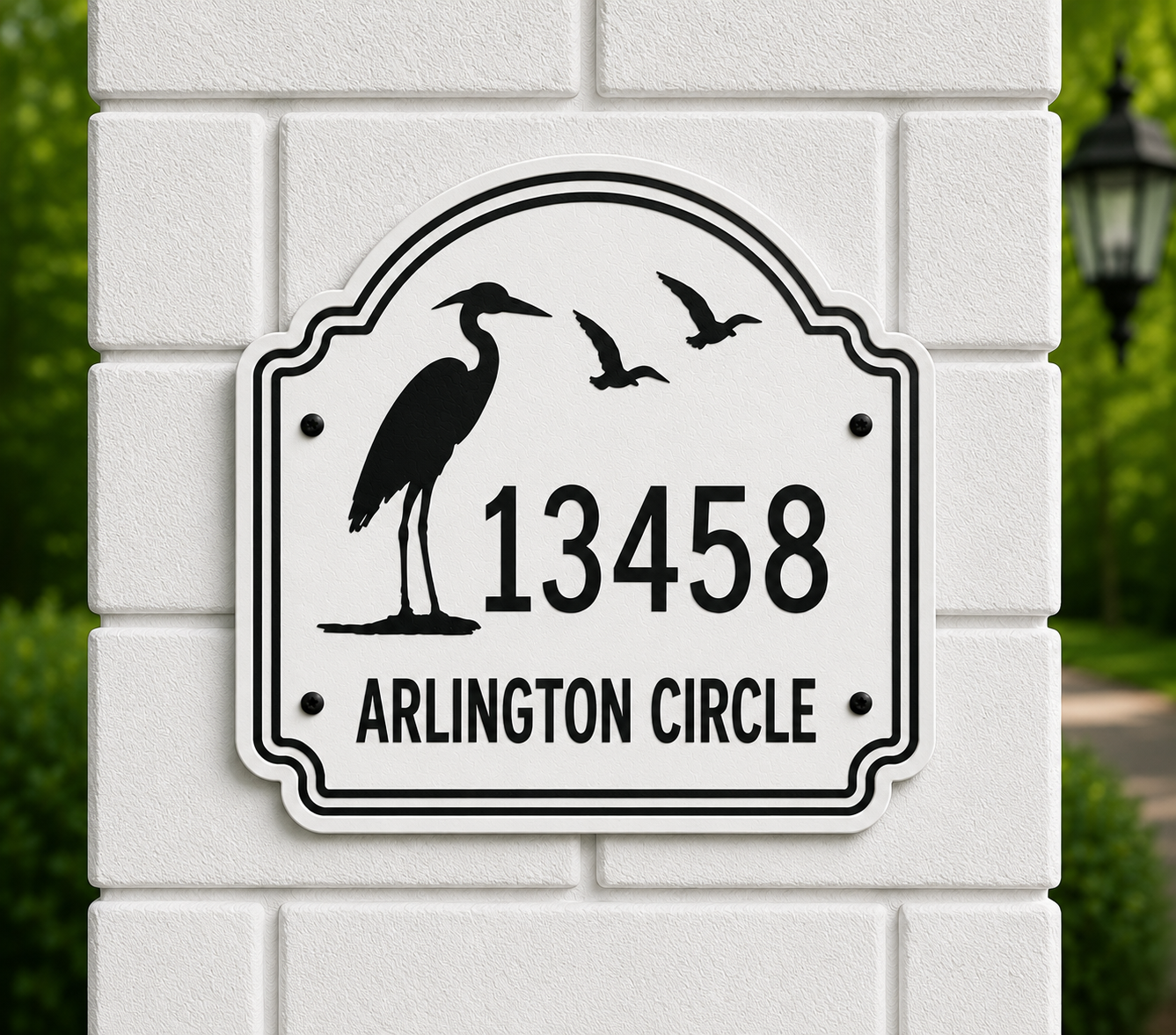 Specialty Address Sign - Heron