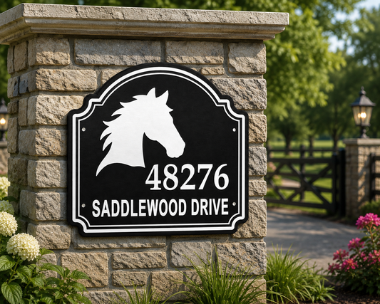 Specialty Address Sign - Horse Head