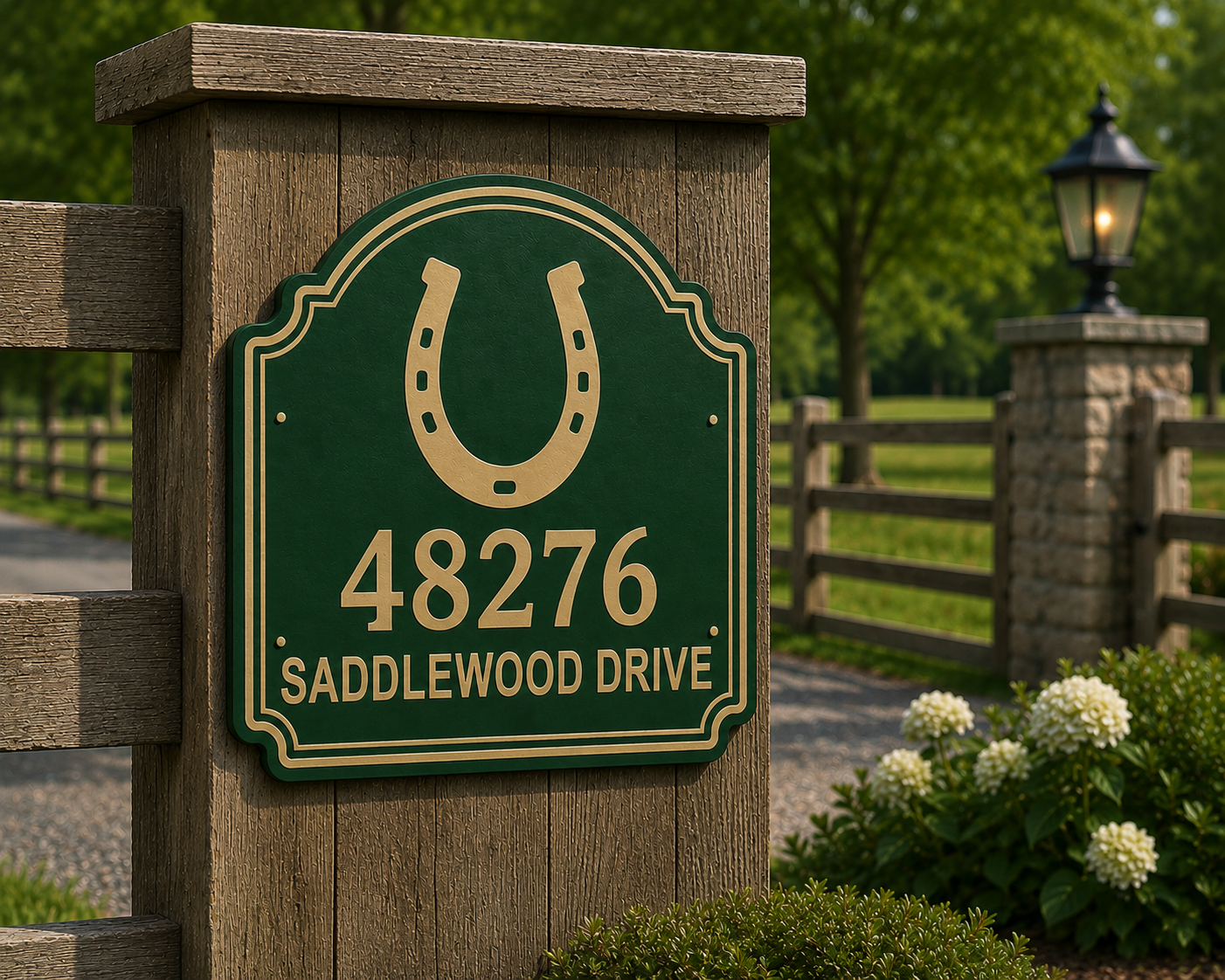 Specialty Address Sign - Horseshoe