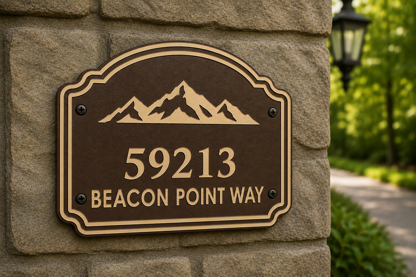 Specialty Address Sign - Mountain