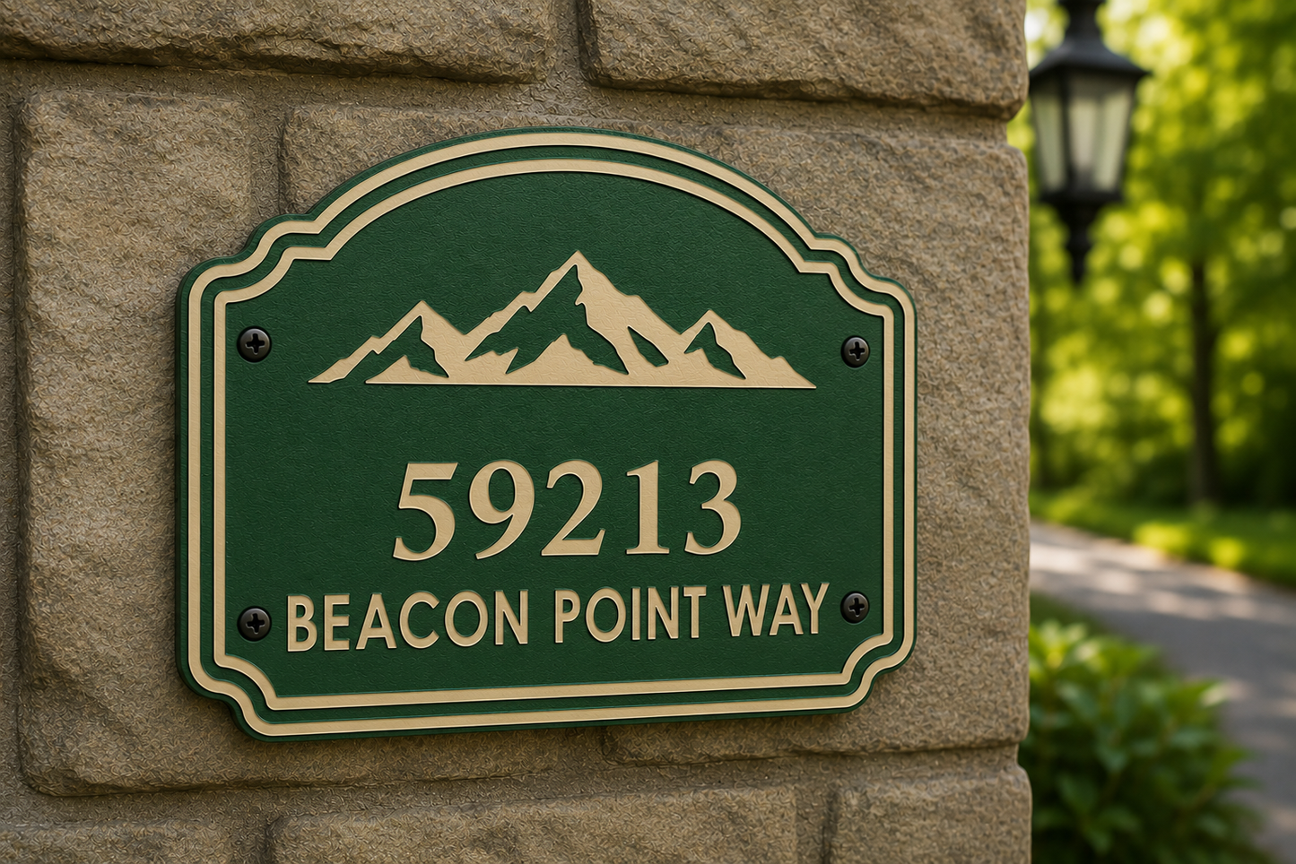 Specialty Address Sign - Mountain