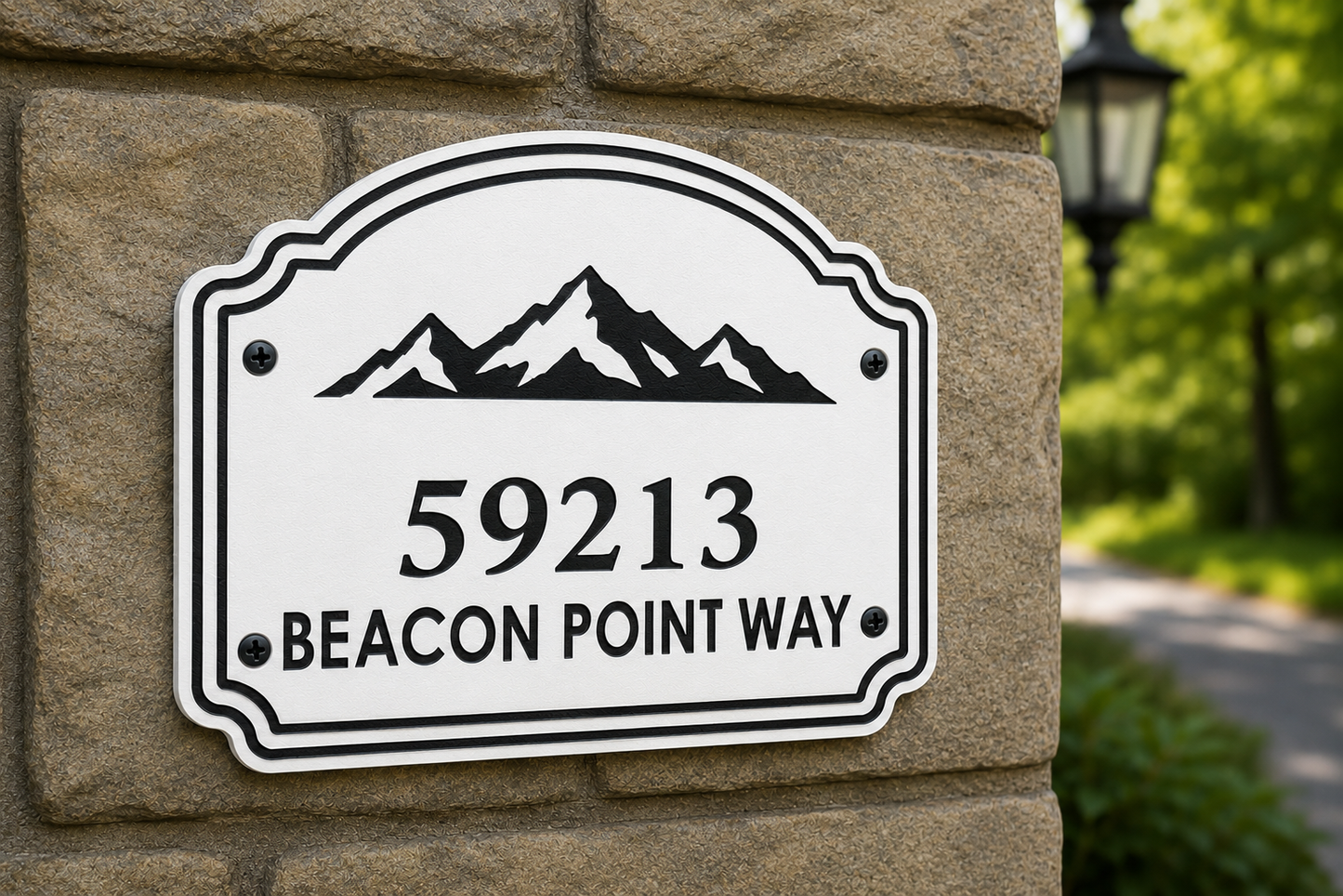Specialty Address Sign - Mountain