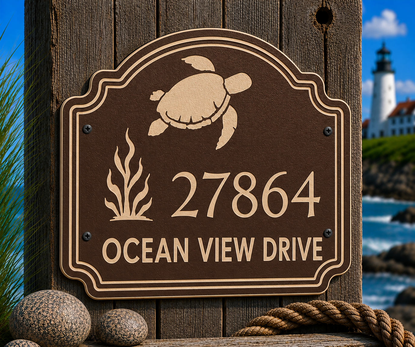 Specialty Address Sign - Coastal