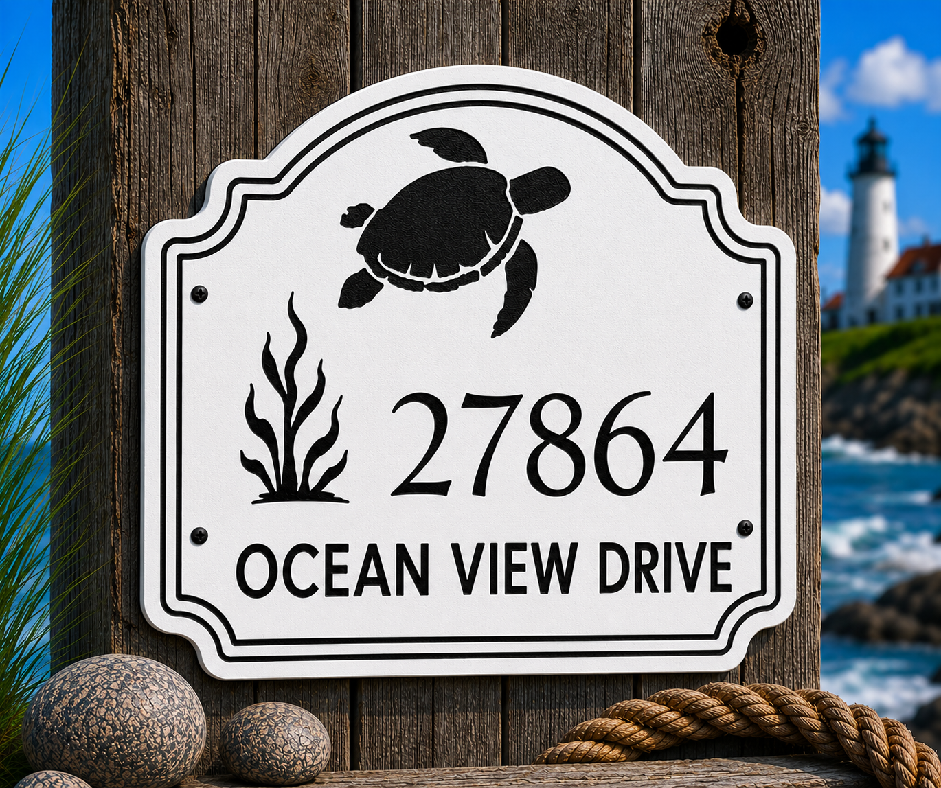 Specialty Address Sign - Coastal