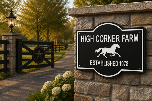 Customizable Running Horse Sign