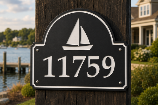 Sailboat Numeric Address Sign