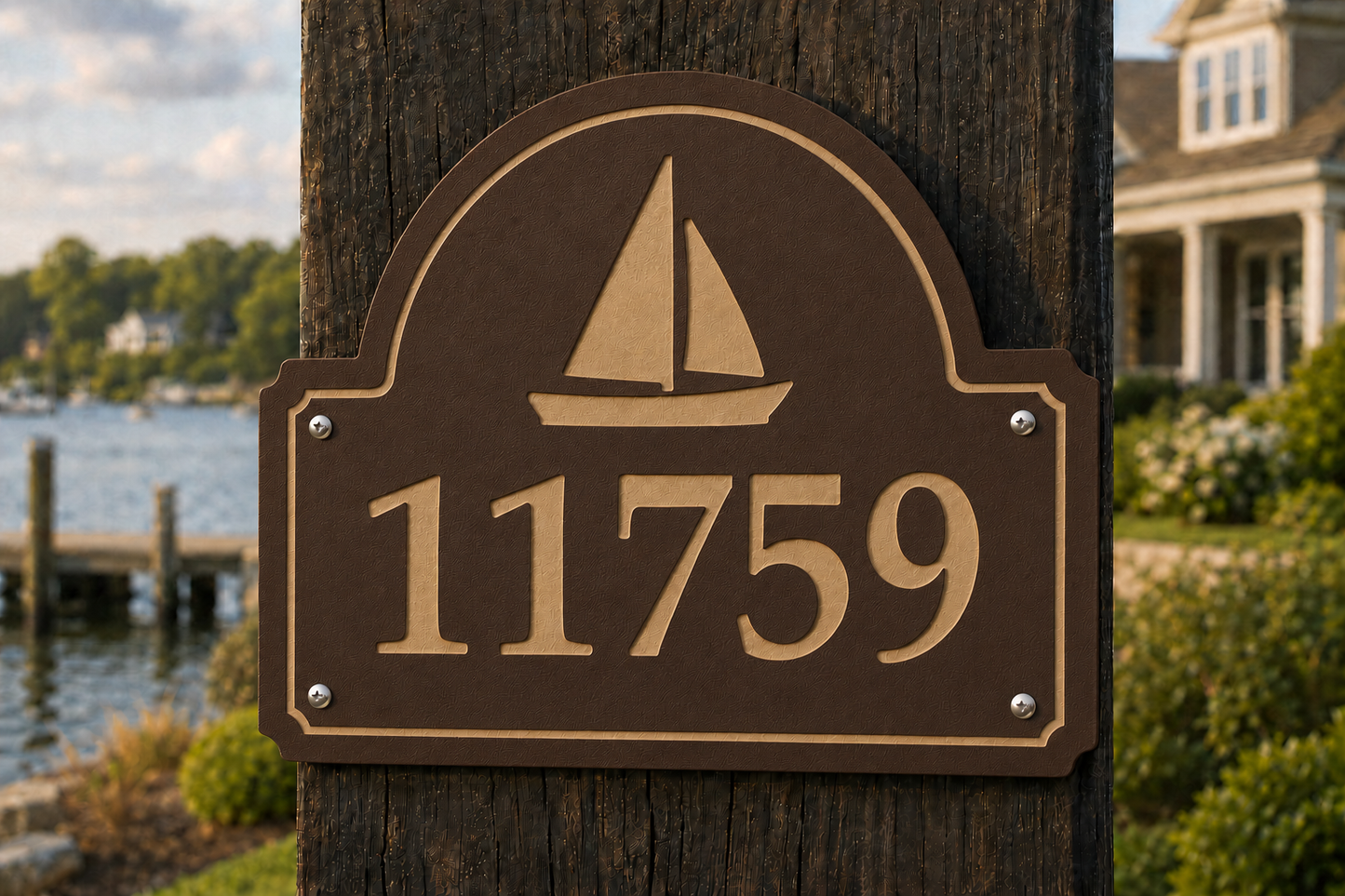Sailboat Numeric Address Sign