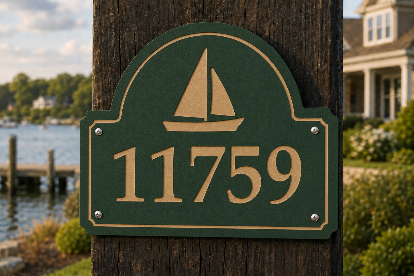 Sailboat Numeric Address Sign