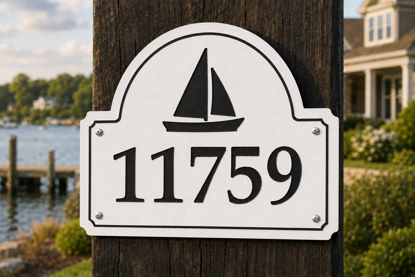 Sailboat Numeric Address Sign
