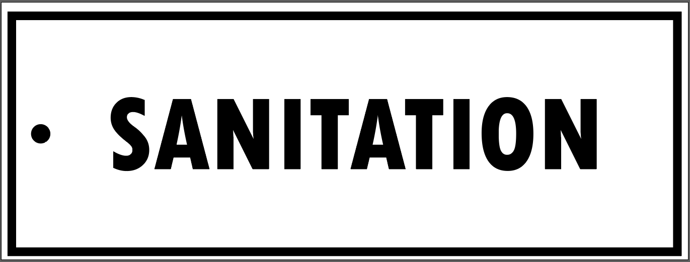 "SANITATION" TAG, 3 X 8