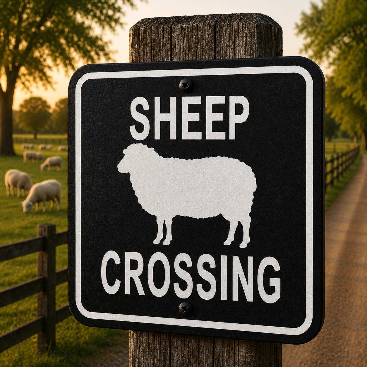 Sheep Crossing Sign