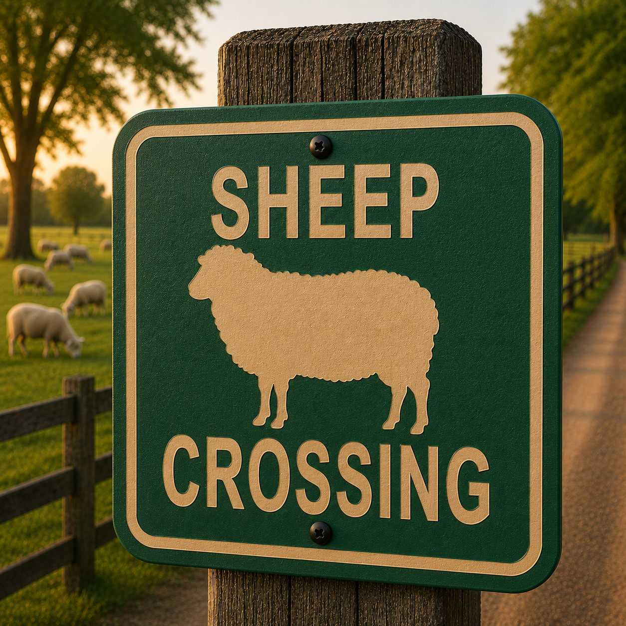 Sheep Crossing Sign