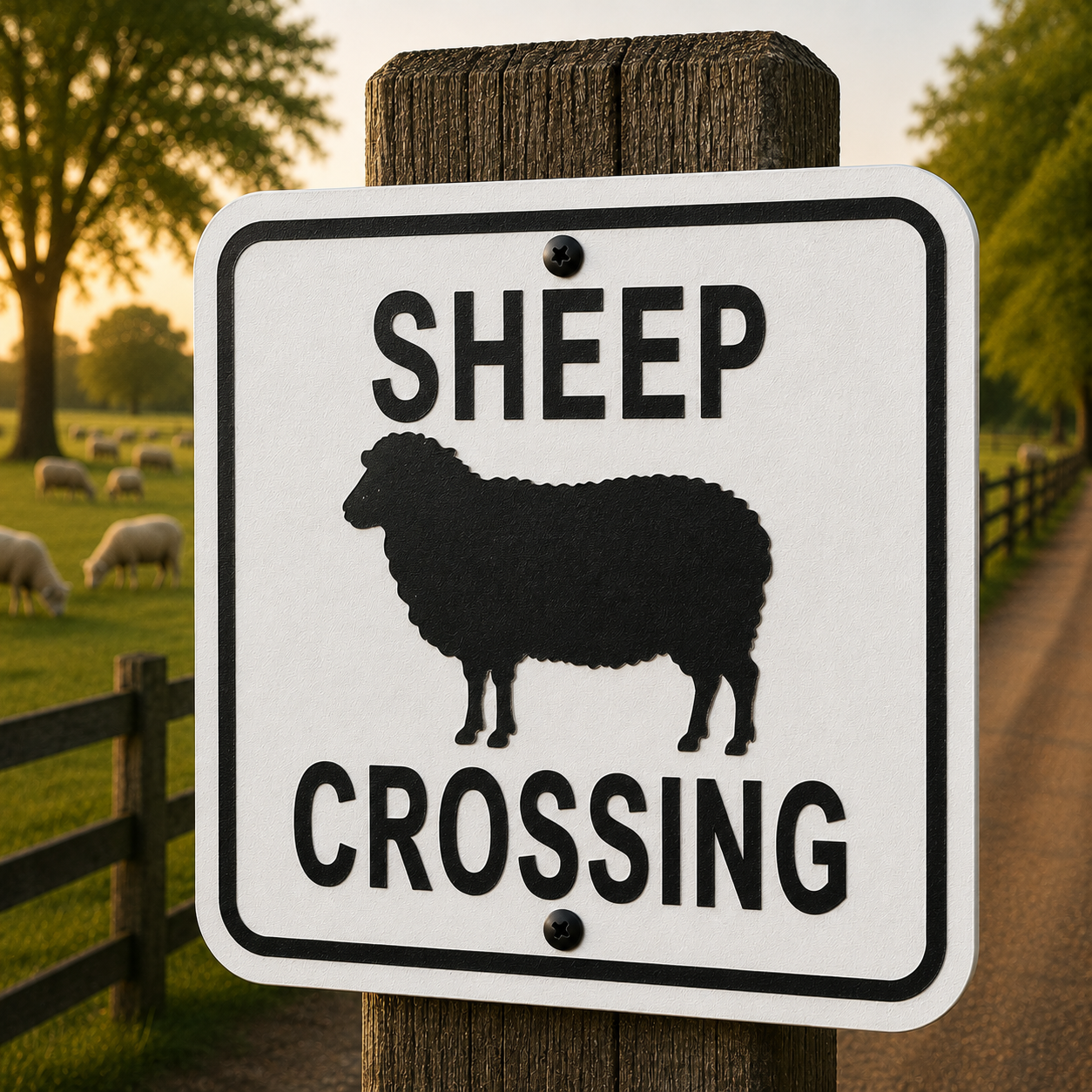 Sheep Crossing Sign