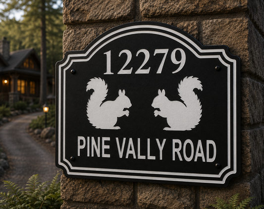 Custom Squirrel Address Sign