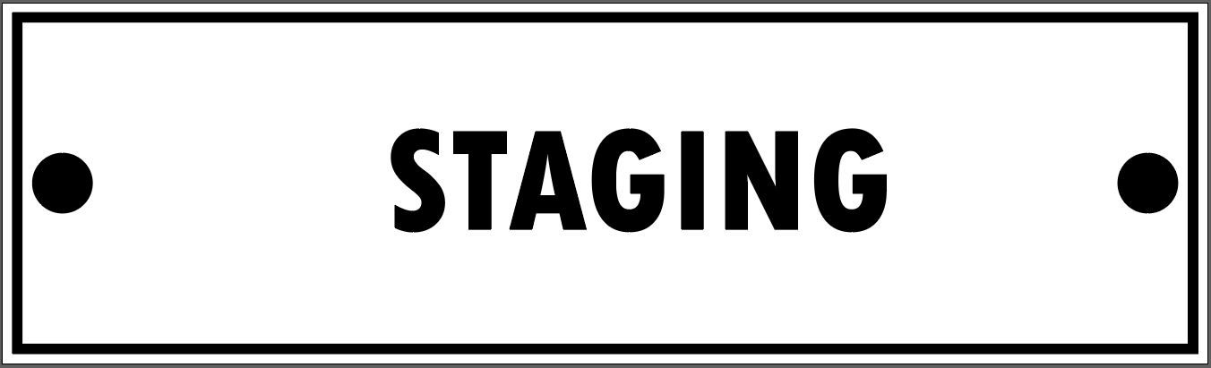 "STAGING" Tag, 3 X 10