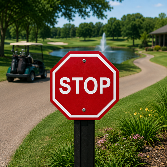 Golf Cart Stop Sign 10 x 10
