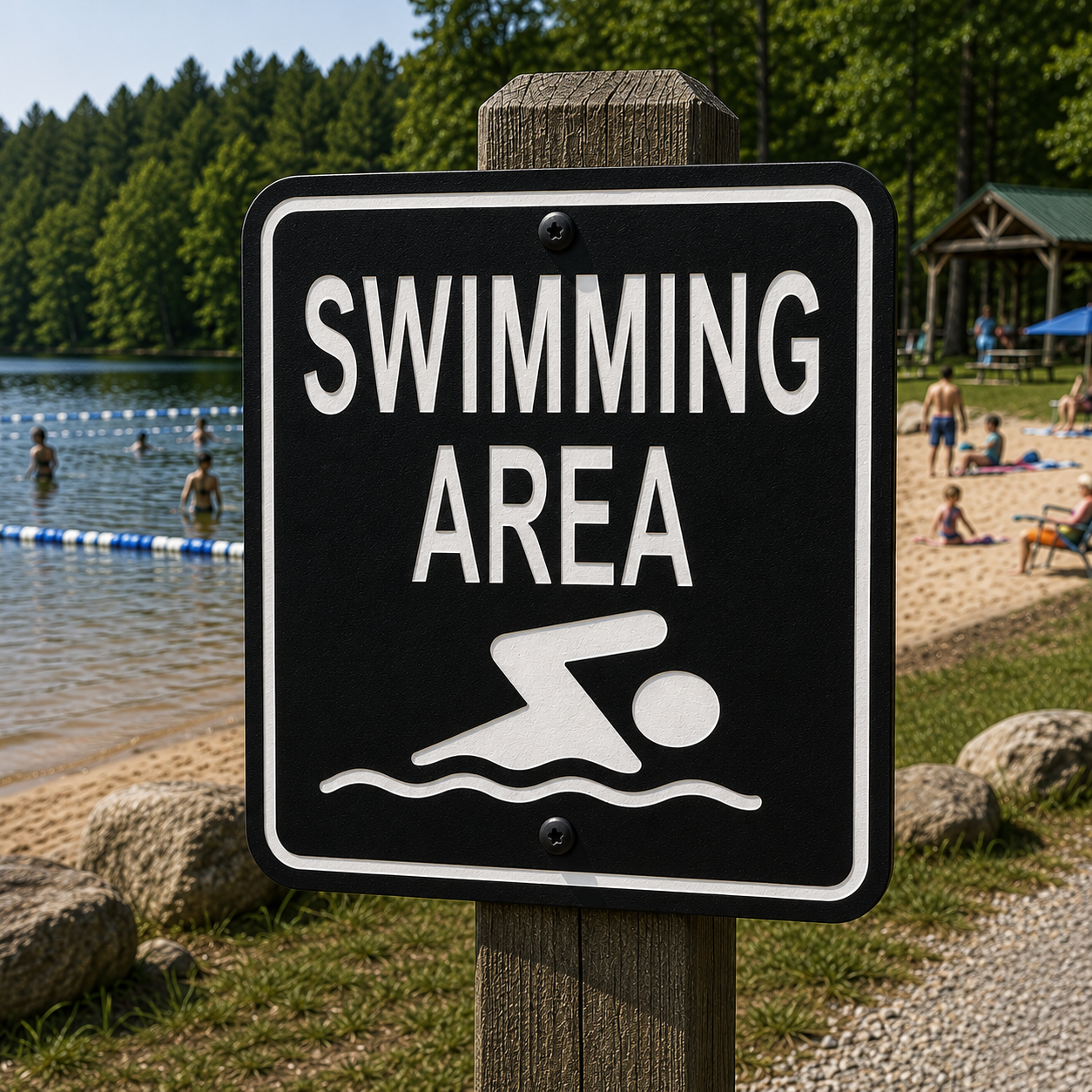 Swimming Area Sign 10 x 10