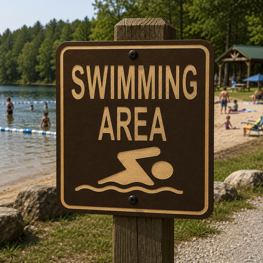 Swimming Area Sign 10 x 10