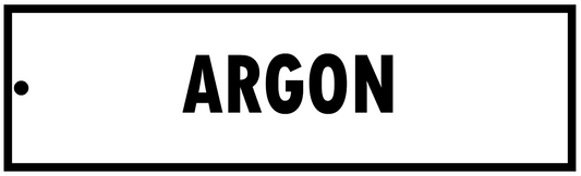 ARGON CYLINDER IDENTIFICATION TAG
