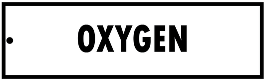 OXYGEN GAS CYLINDER TAG