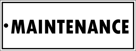 "MAINTENANCE" TAG, 3 X 8