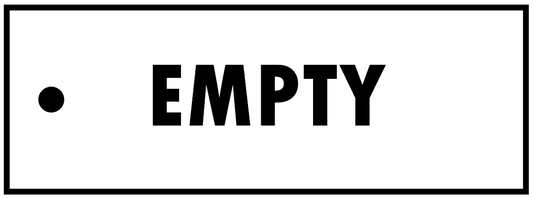 "EMPTY" TAG, 3 X 8
