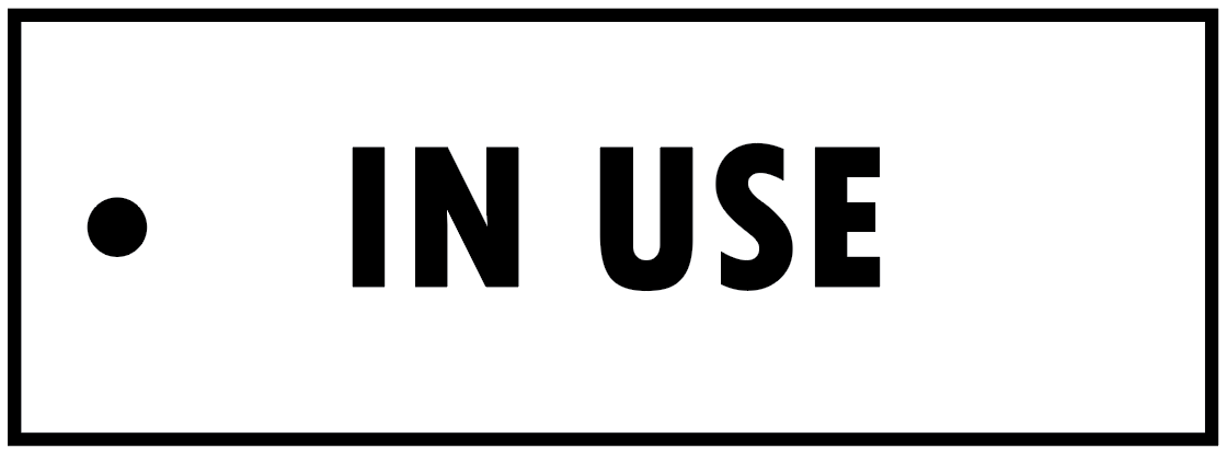 "IN USE" TAG, 3 X 8