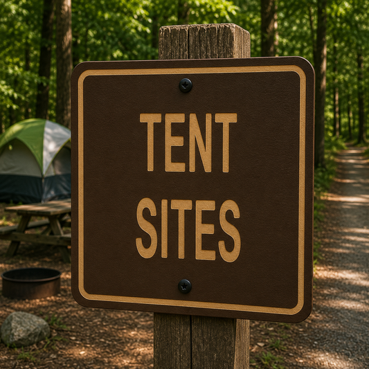 Tent Sites Sign 10 x 10