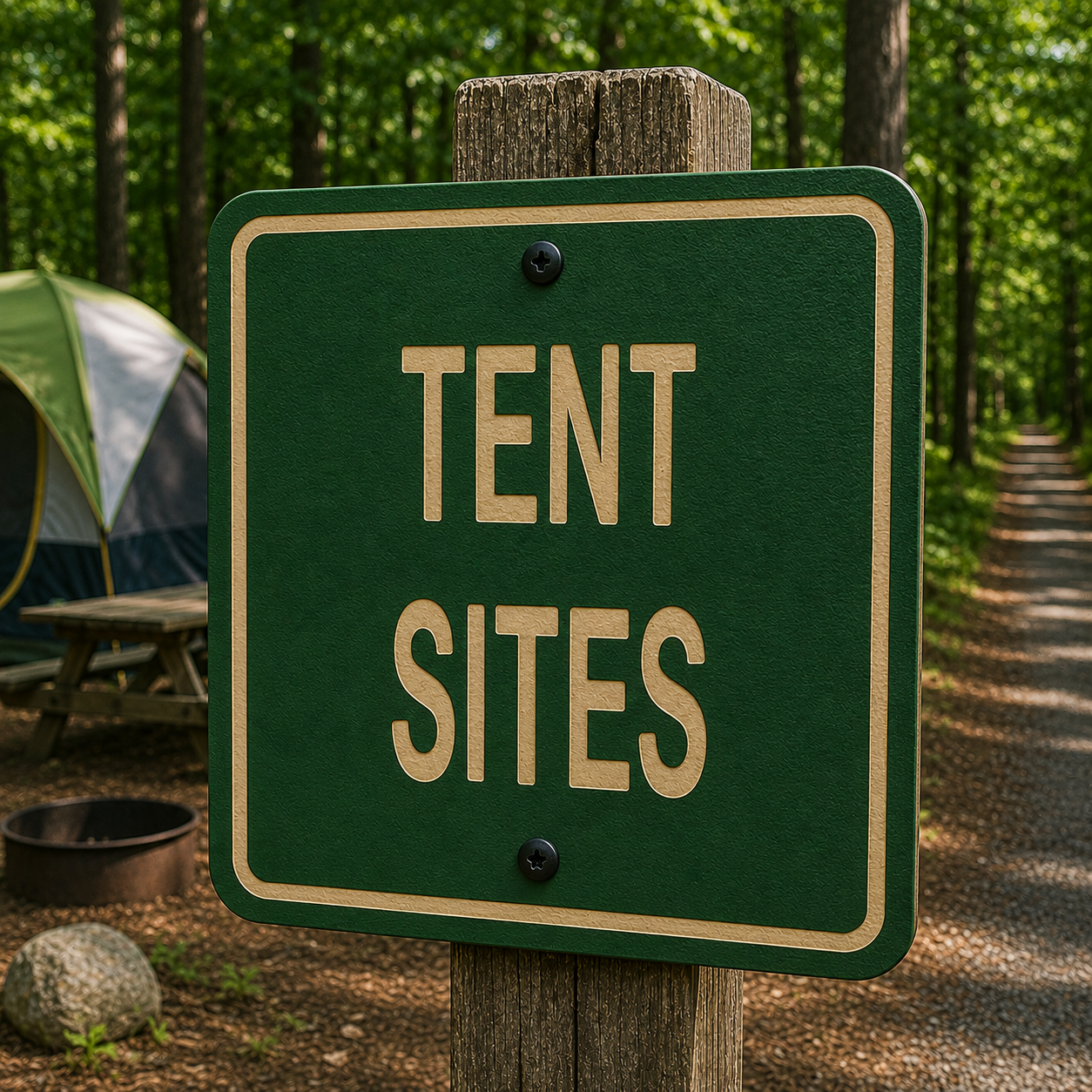 Tent Sites Sign 10 x 10