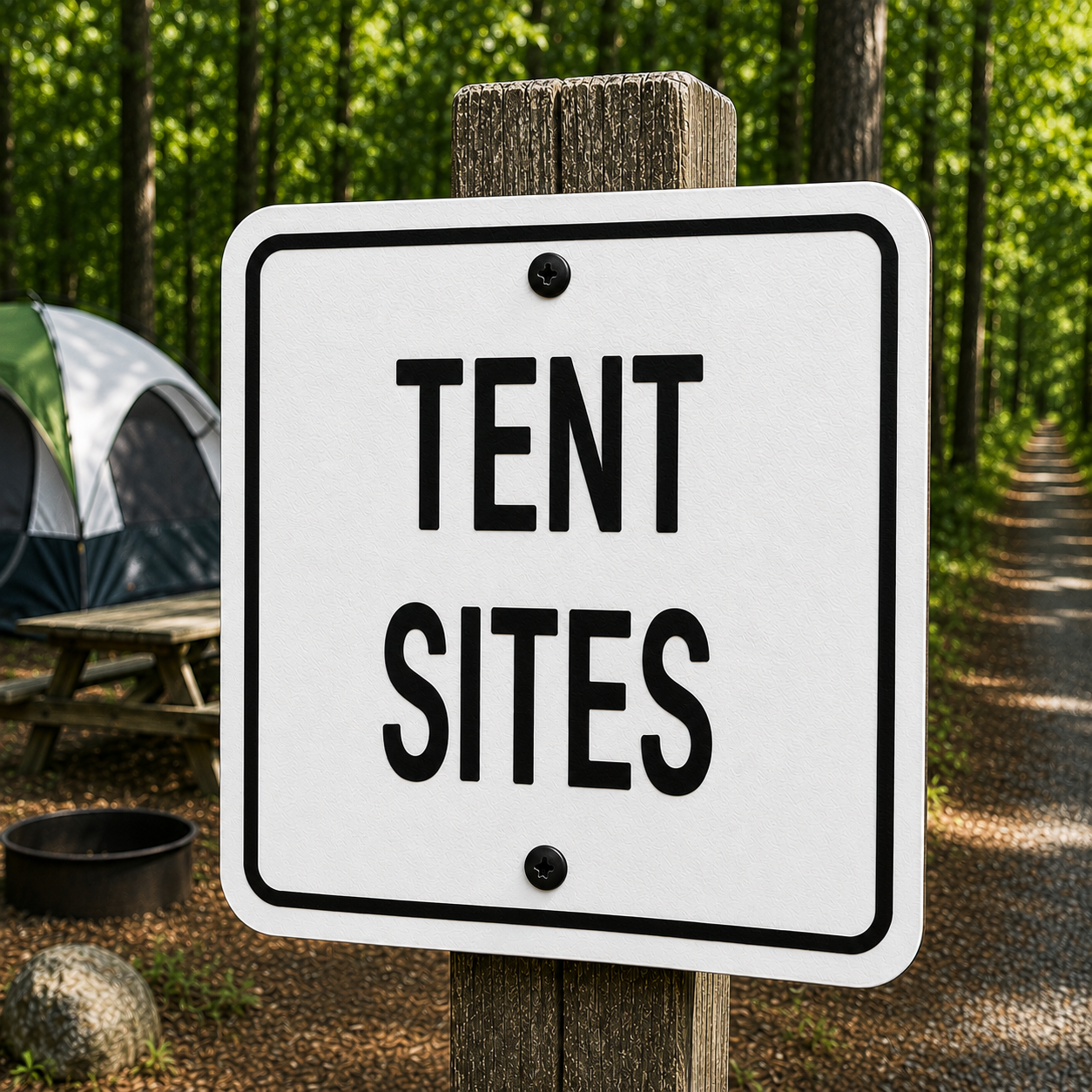 Tent Sites Sign 10 x 10