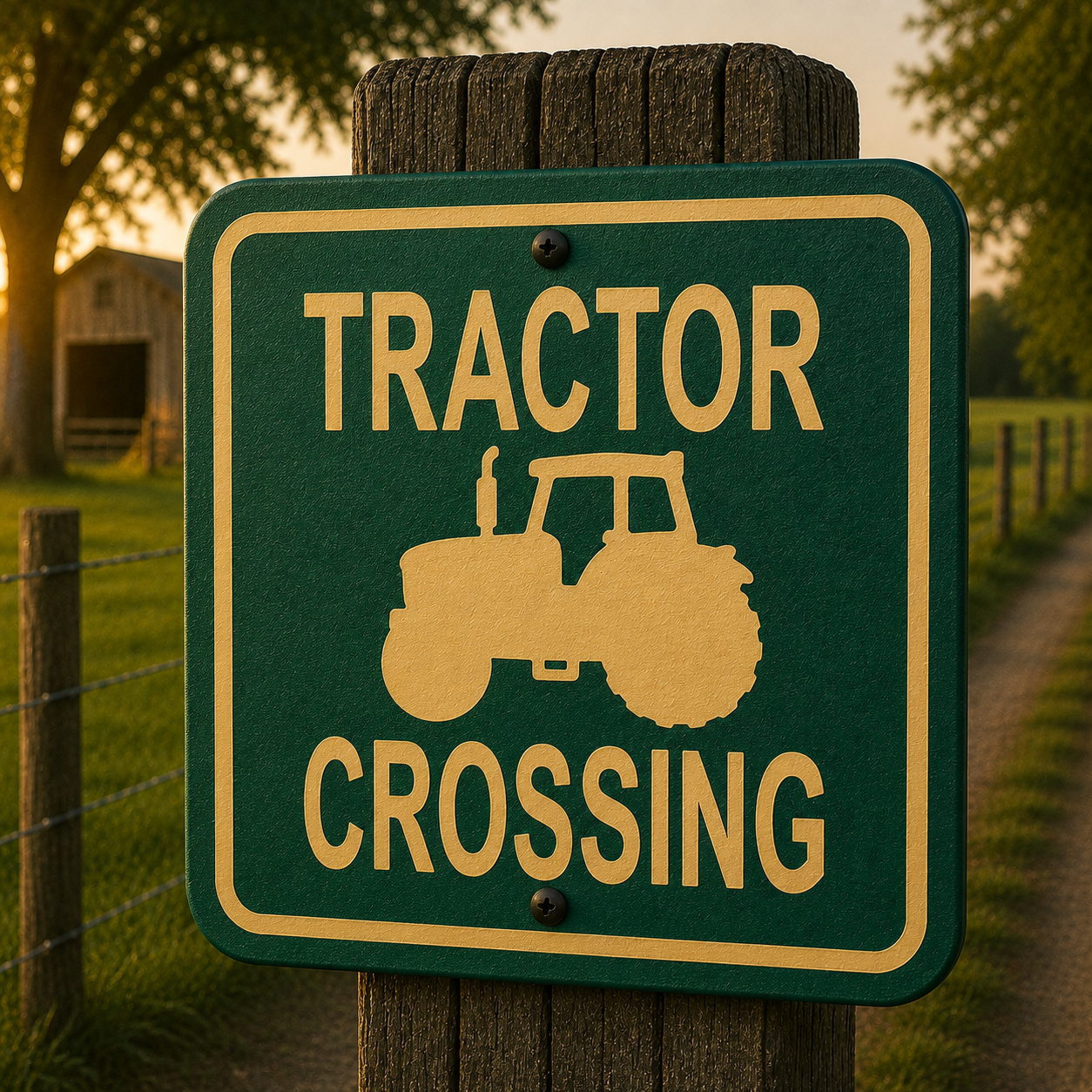 Tractor Crossing Sign