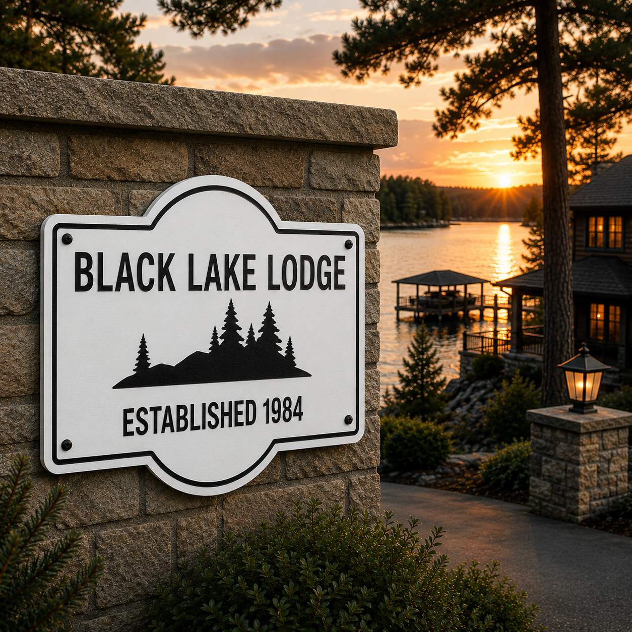 Customizable Tree Line Sign