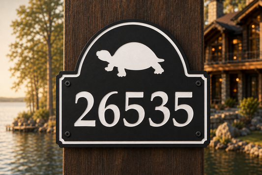 Turtle Numeric Address Sign