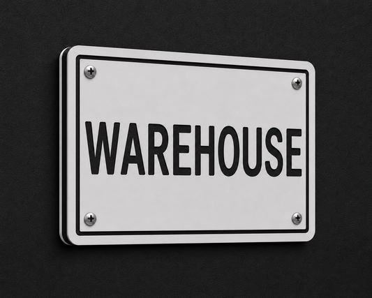 Warehouse Sign, 8 x 10