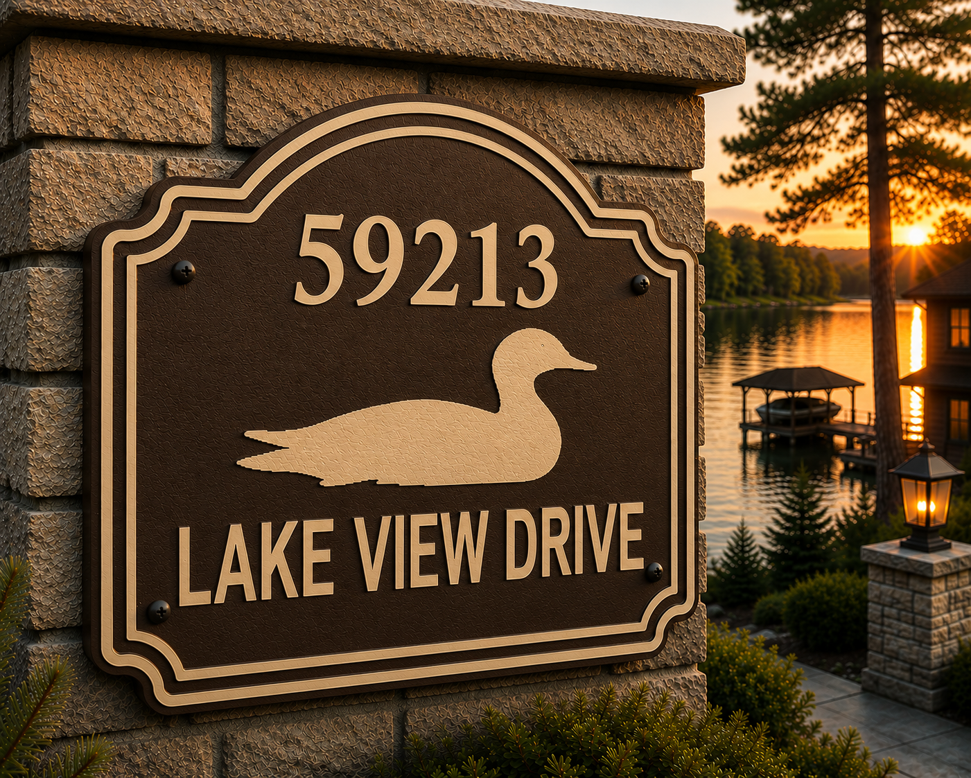 Custom Waterfowl Address Sign