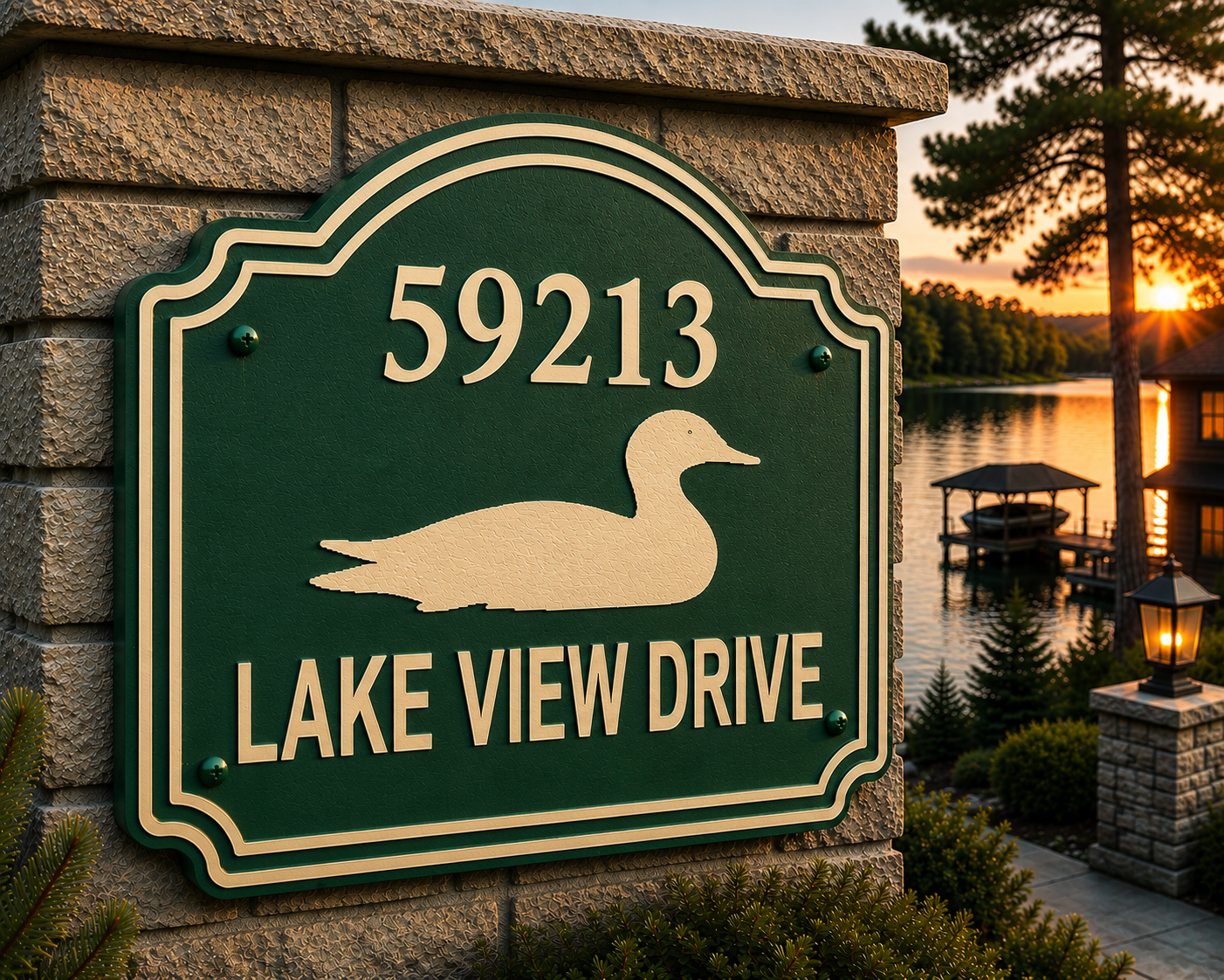 Custom Waterfowl Address Sign