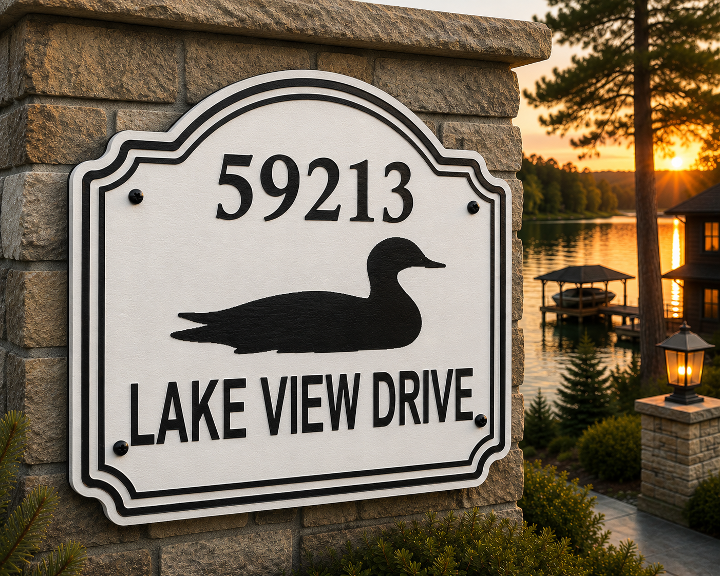 Custom Waterfowl Address Sign