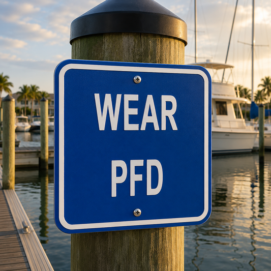 Wear PFD Sign 10 x 10