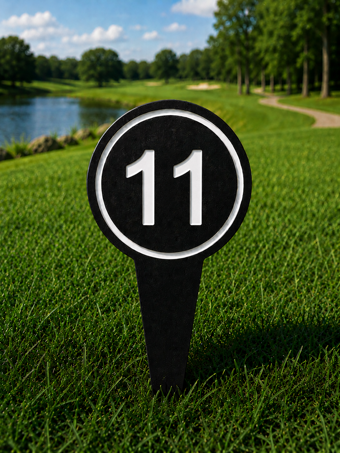 4" Round Golf Course Tee Markers - Individual