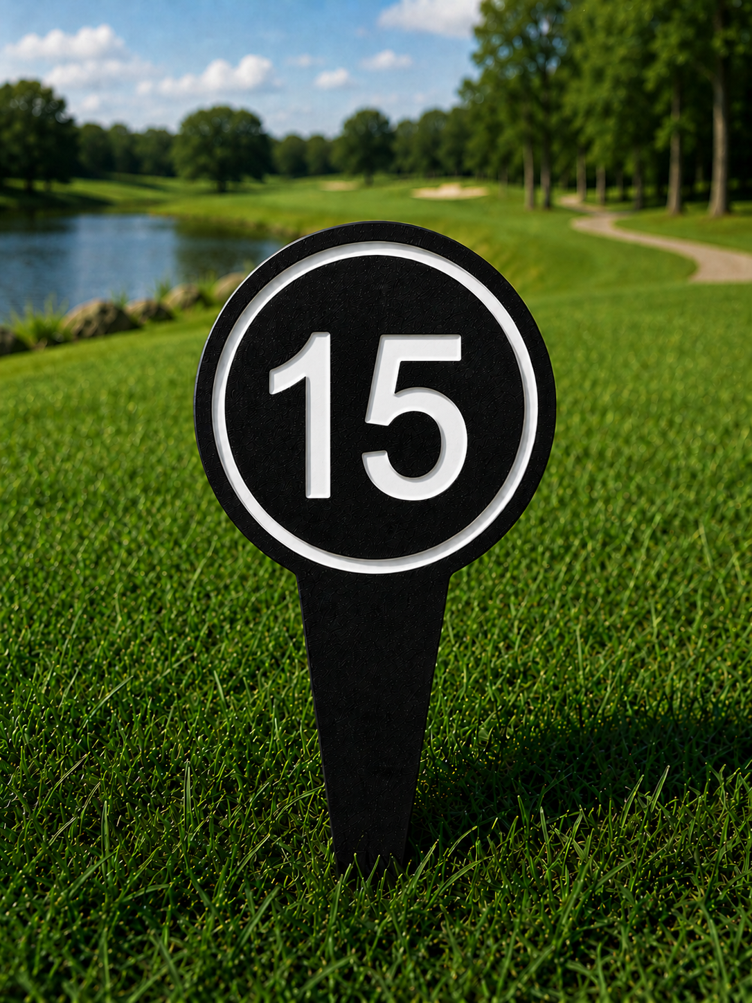 4" Round Golf Course Tee Markers - Individual