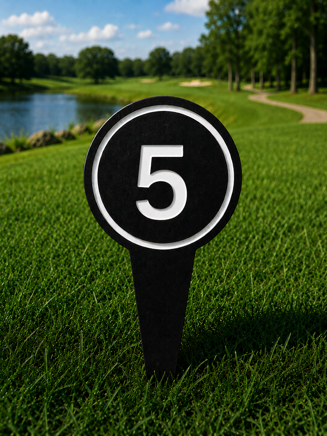 4" Round Golf Course Tee Markers - Individual