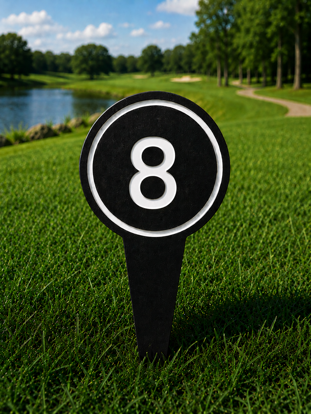 4" Round Golf Course Tee Markers - Individual