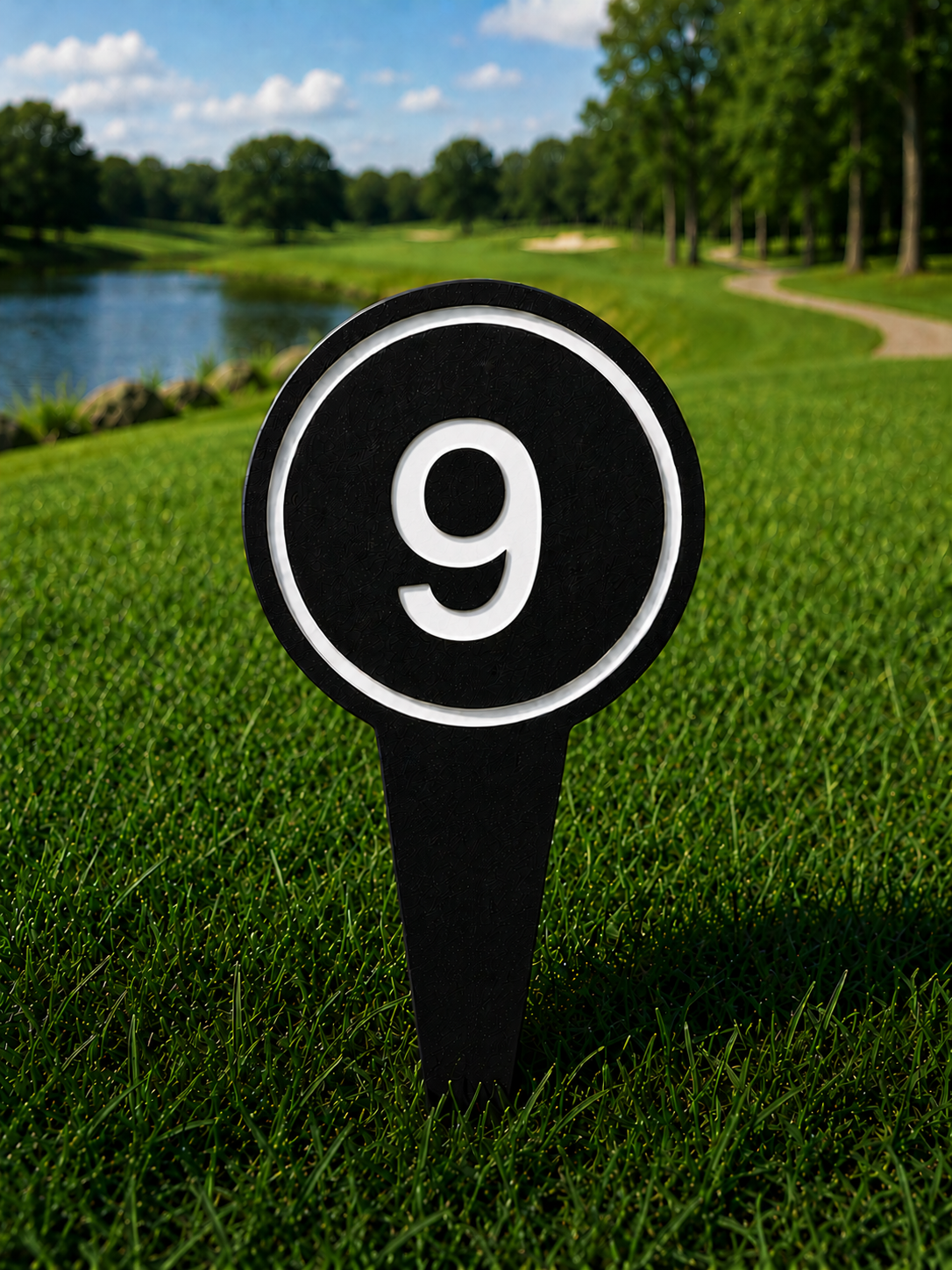 4" Round Golf Course Tee Markers - Individual