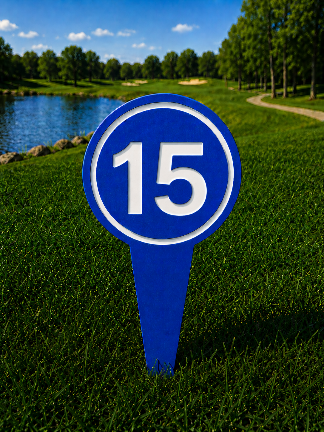 4" Round Golf Course Tee Markers - Individual