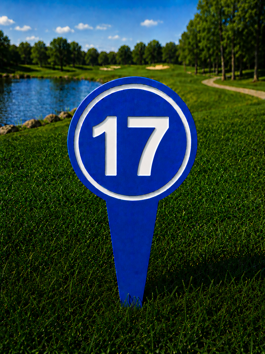 4" Round Golf Course Tee Markers - Individual